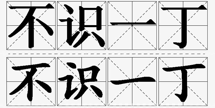 不识一丁的意思解释,不识一丁造句,不识一丁近义词,不识一丁反义词,不识一丁成语故事/