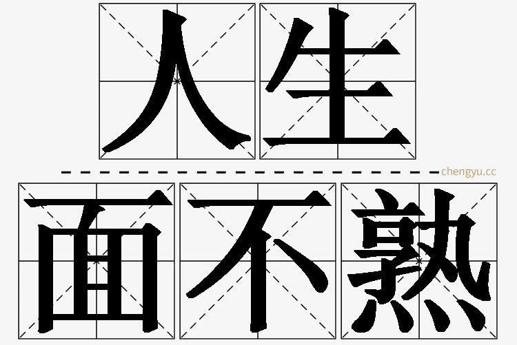 人生面不熟,人生面不熟的意思解释,人生面不熟造句,人生面不熟近义词,人生面不熟反义词,人生面不熟成语故事