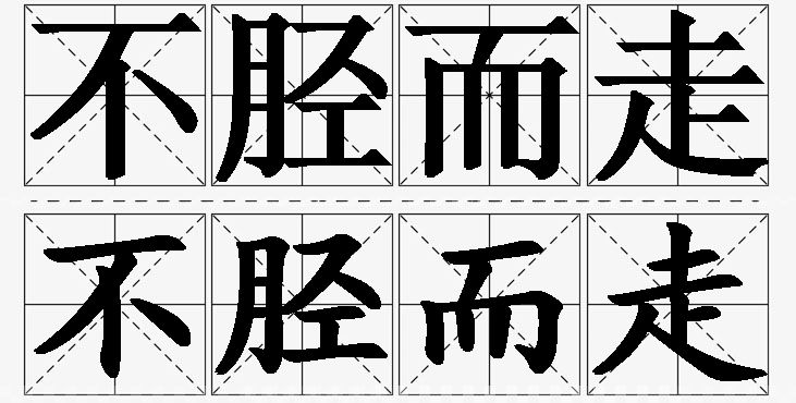 不胫而走 /