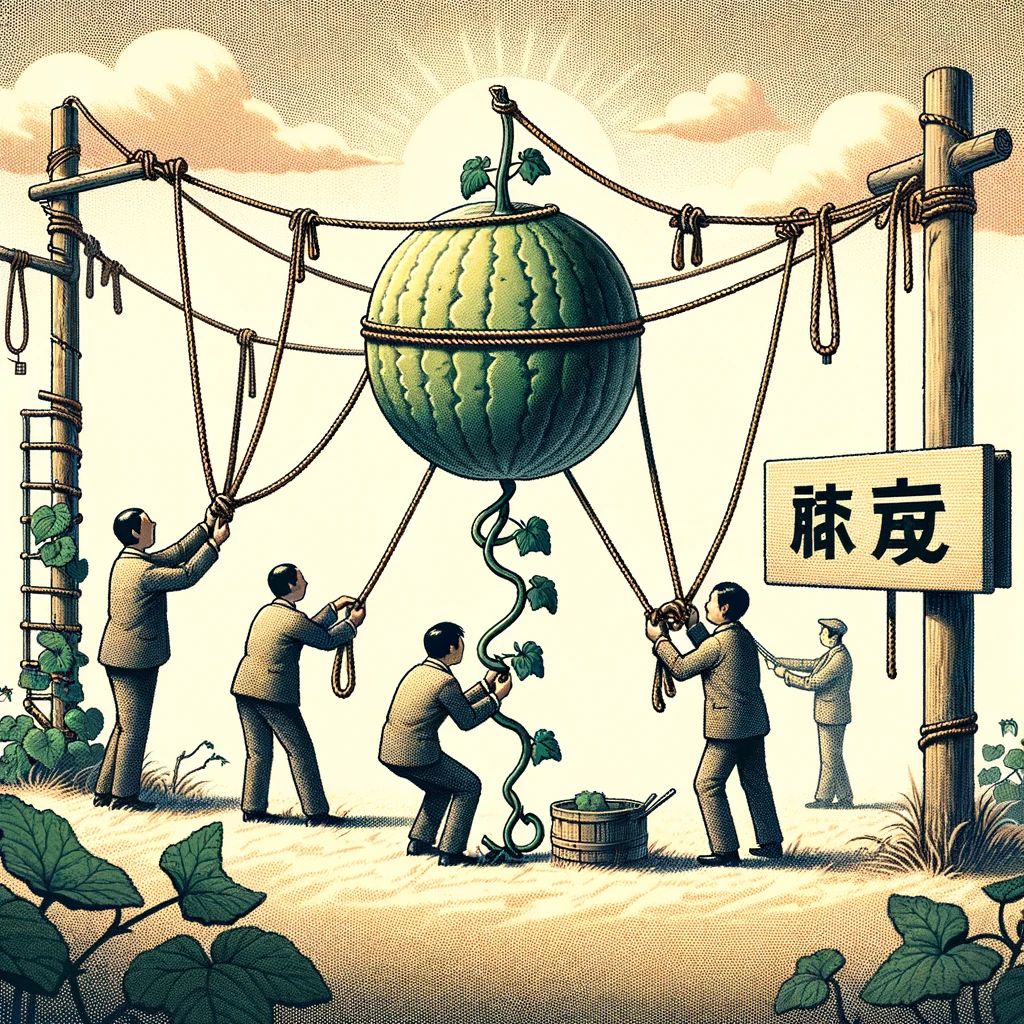 抱蔓摘瓜的意思解释,抱蔓摘瓜造句,抱蔓摘瓜近义词,抱蔓摘瓜反义词,抱蔓摘瓜成语故事/