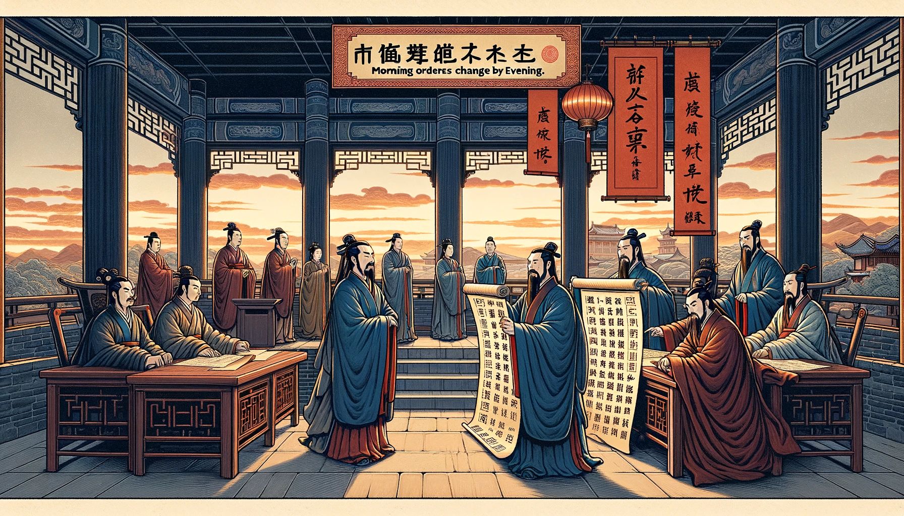 朝令暮改的意思解释_造句_近义词_反义词_成语故事 朝令暮改的意思解释,朝令暮改造句,朝令暮改近义词,朝令暮改反义词,朝令暮改成语故事/