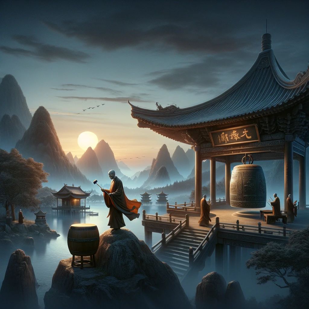 晨钟暮鼓的意思解释,晨钟暮鼓造句,晨钟暮鼓近义词,晨钟暮鼓反义词,晨钟暮鼓成语故事/