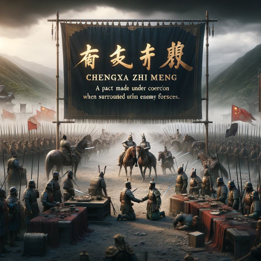 城下之盟的意思解释,城下之盟造句,城下之盟近义词,城下之盟反义词,城下之盟成语故事/