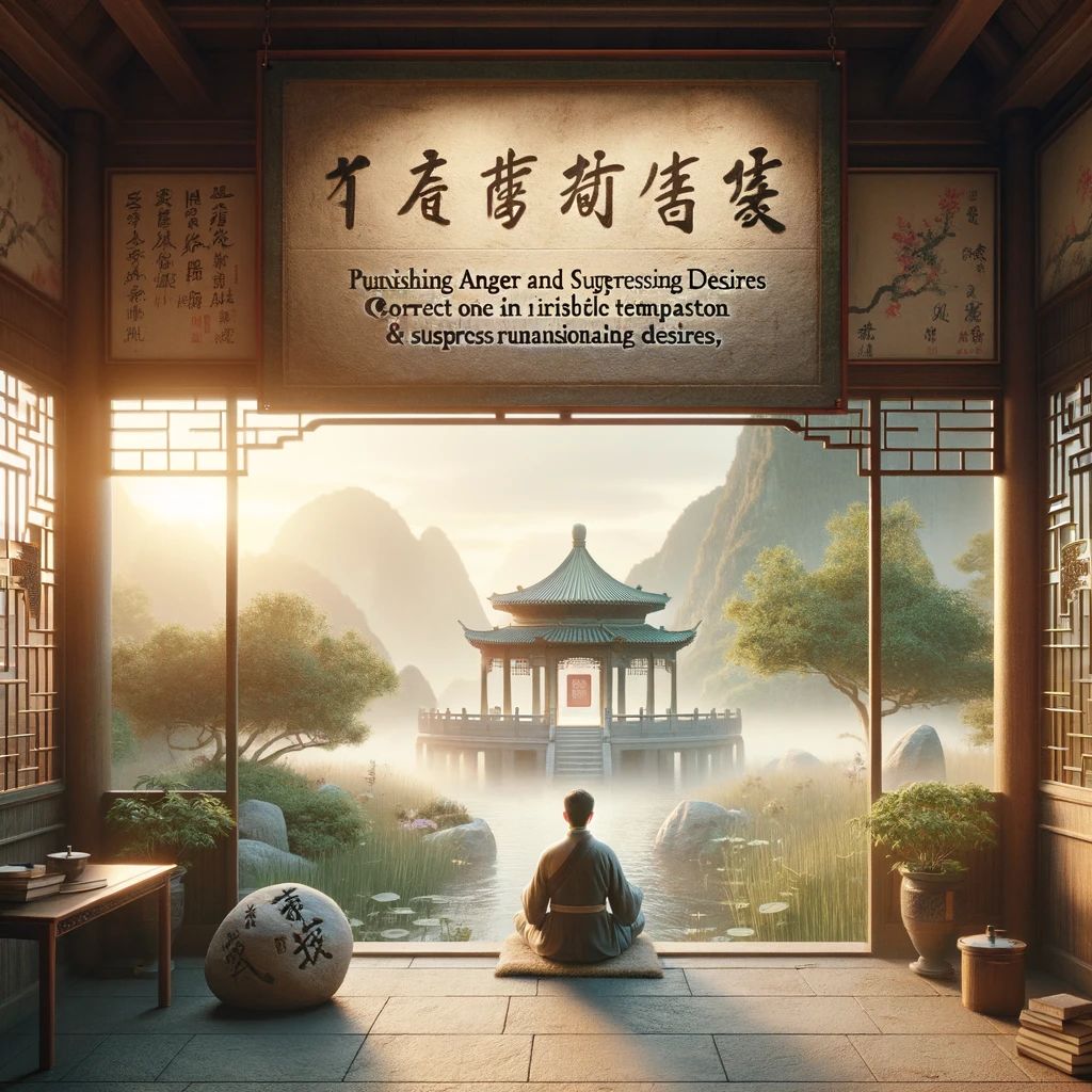 惩忿窒欲的意思解释,惩忿窒欲造句,惩忿窒欲近义词,惩忿窒欲反义词,惩忿窒欲成语故事/