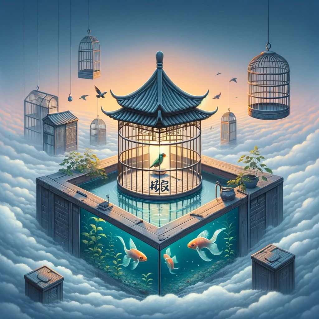 池鱼笼鸟的意思解释,池鱼笼鸟造句,池鱼笼鸟近义词,池鱼笼鸟反义词,池鱼笼鸟成语故事/