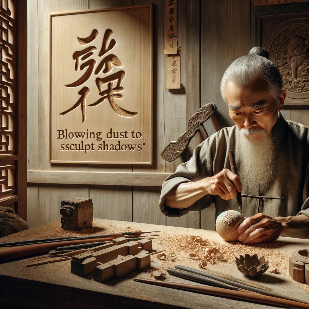 吹影镂尘的意思解释,吹影镂尘造句,吹影镂尘近义词,吹影镂尘反义词,吹影镂尘成语故事/