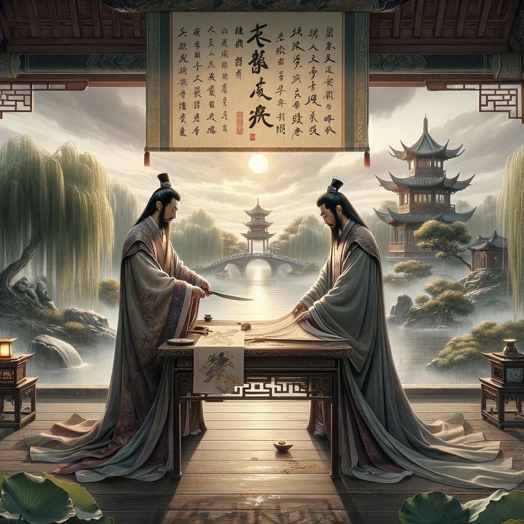 割襟之盟的意思解释,割襟之盟造句,割襟之盟近义词,割襟之盟反义词,割襟之盟成语故事/