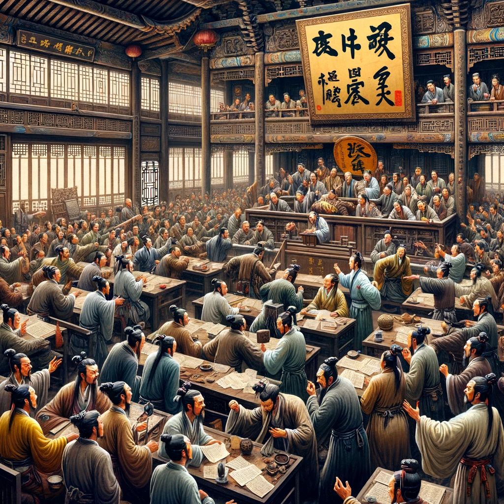 聚讼纷纭的意思解释,聚讼纷纭造句,聚讼纷纭近义词,聚讼纷纭反义词,聚讼纷纭成语故事/